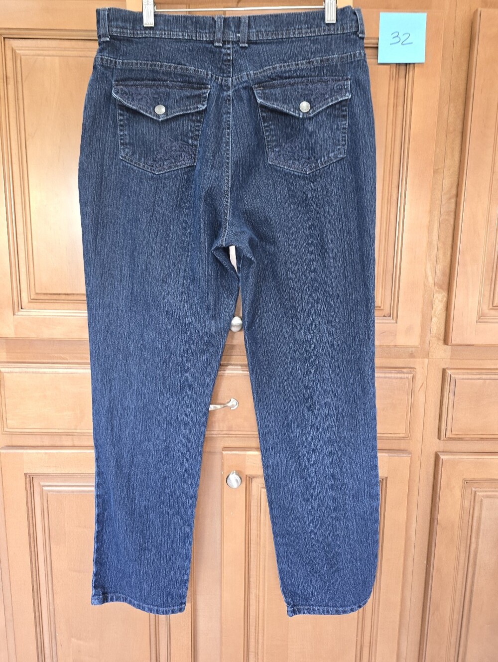 Gloria Vanderbilt Dark Blue Straight Leg Jeans - Picture 2 of 6